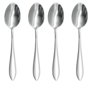 No. D Stainless Steel Oval Dessert Spoon Pack of 6