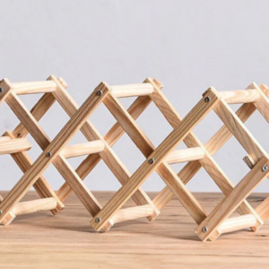 830093 Bamboo Wine Rack for 5 Bottles – Compact & Stylish Storage