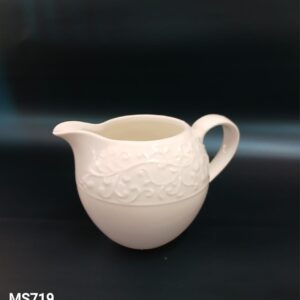 MS719 Vine Relief Sculpture Milk Jar – Nature-Inspired Ceramic Jar