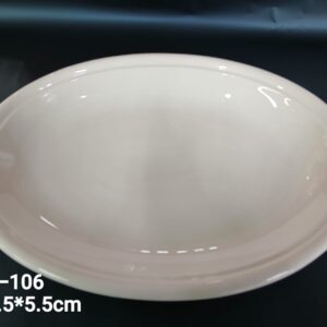 R-24-106 Grande Elegance White Oval Plate