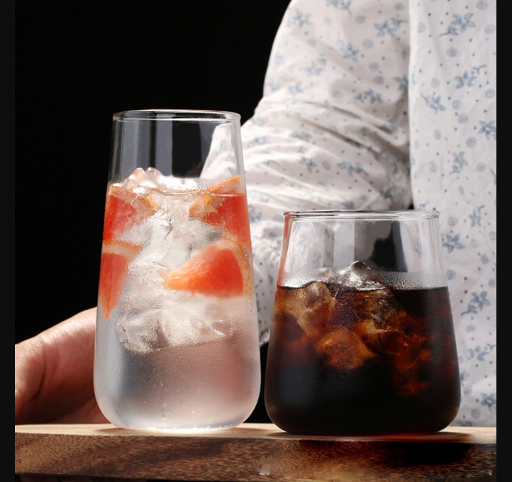 0806-2 Clear Elegance Smooth Waterdrop Design Glass 500ml - Image 3