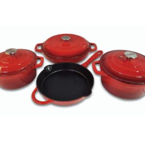 7PCS-C Icool Heritage Cast Iron Collection – Red 7-Piece Crimson Edition