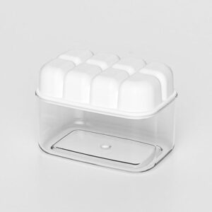 2306-2 Stackable Airtight Storage Box with Ice Cube Tray – 2-in-1 Design