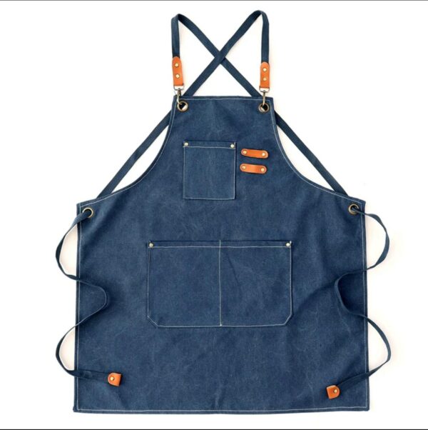 Versapro Cloth 3689 VersaPro Blue Canvas Apron with Multi-Pocket Design – Blue Edition ...