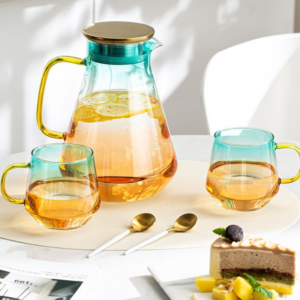 QE-CH Luxe Gradient Heat-Resistant Glass Tea Set