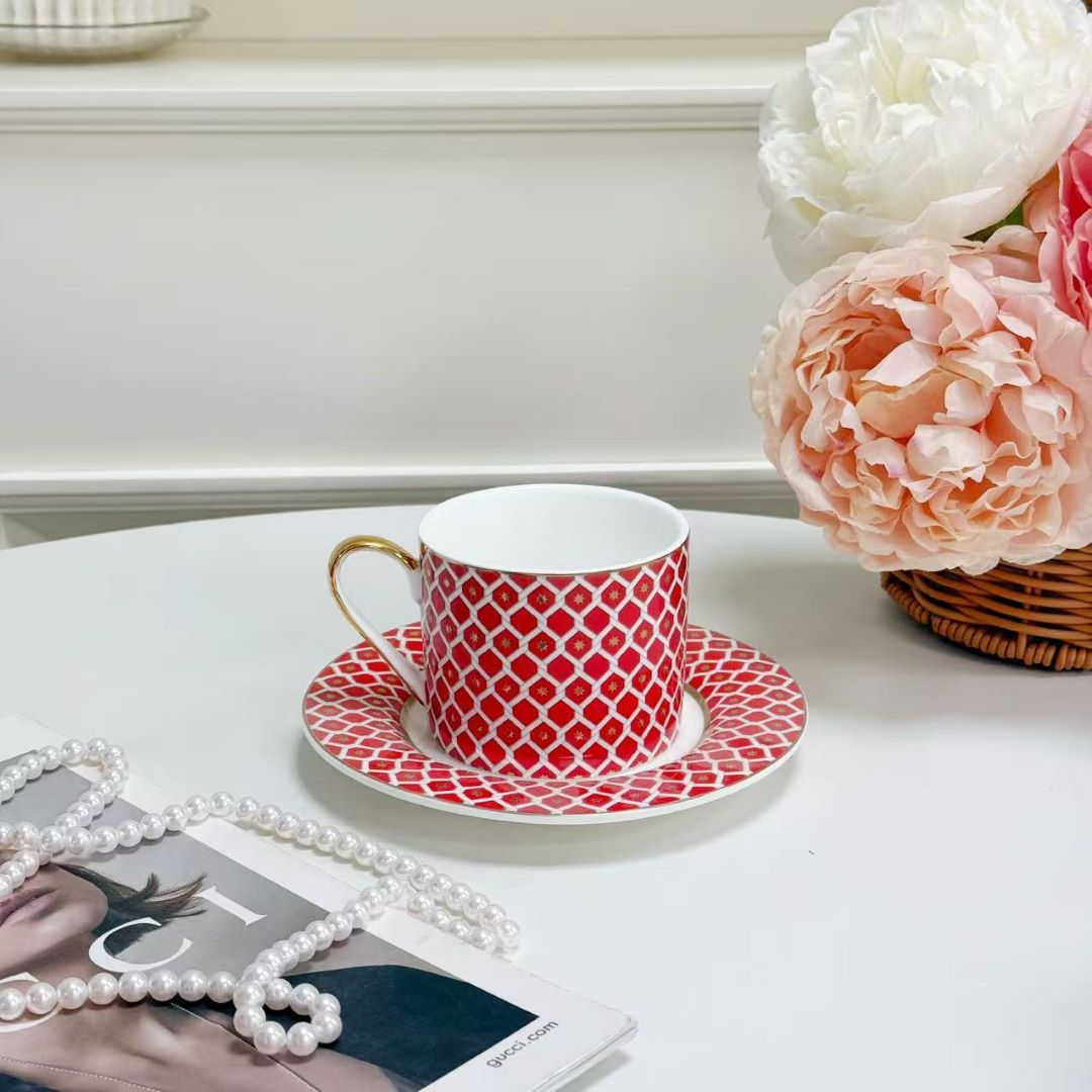 15PCS Elegant ceramic tea set (Red) – iCoolHome