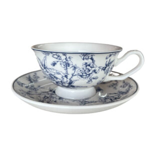 I-10 Cup & Saucer - Blue Flower