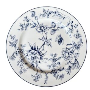 I-12 Blue Flower Dinner Plate - Set of 4 - 26cm x 2cm