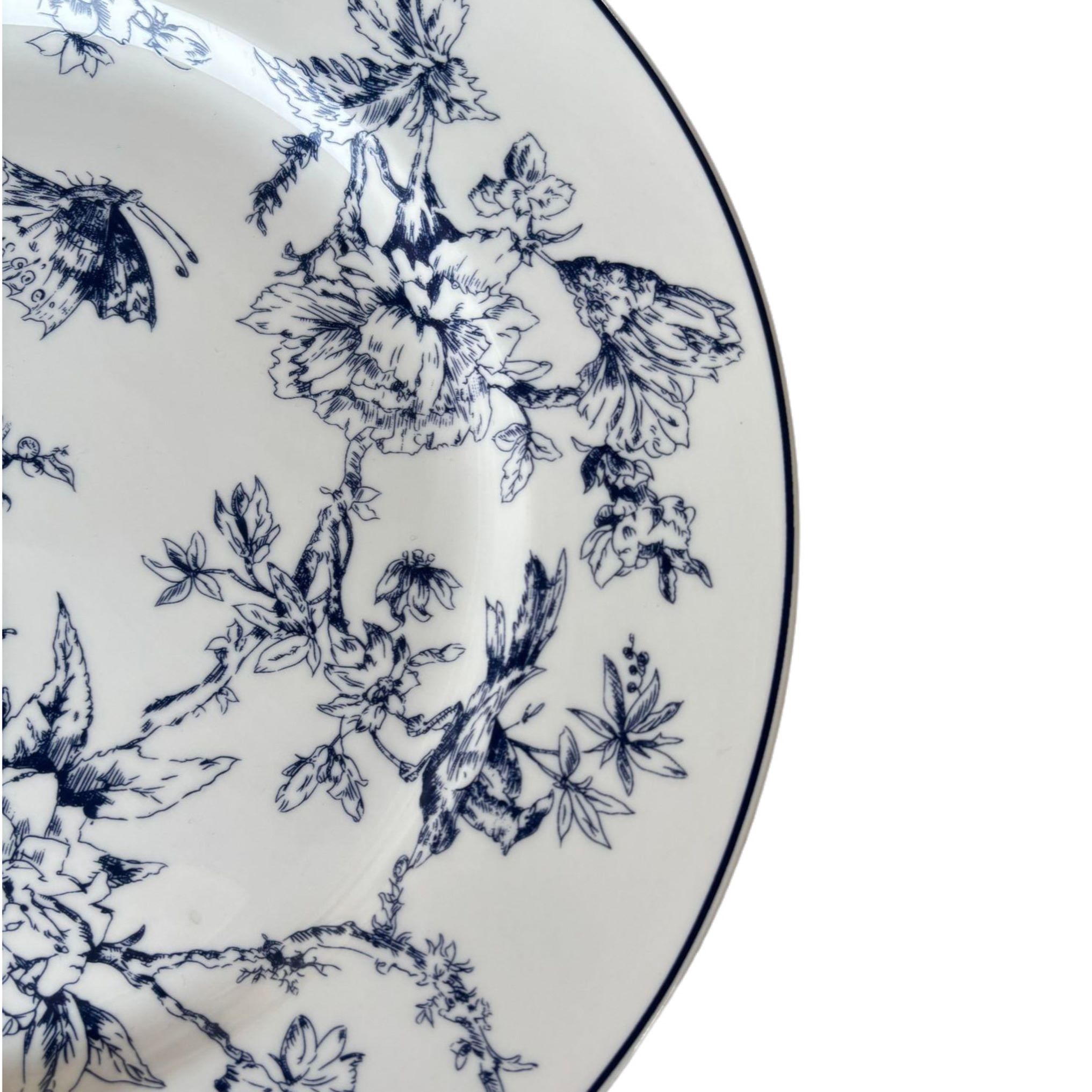 I-12 Blue Flower Dinner Plate - Set of 4 - 26cm x 2cm - Image 3