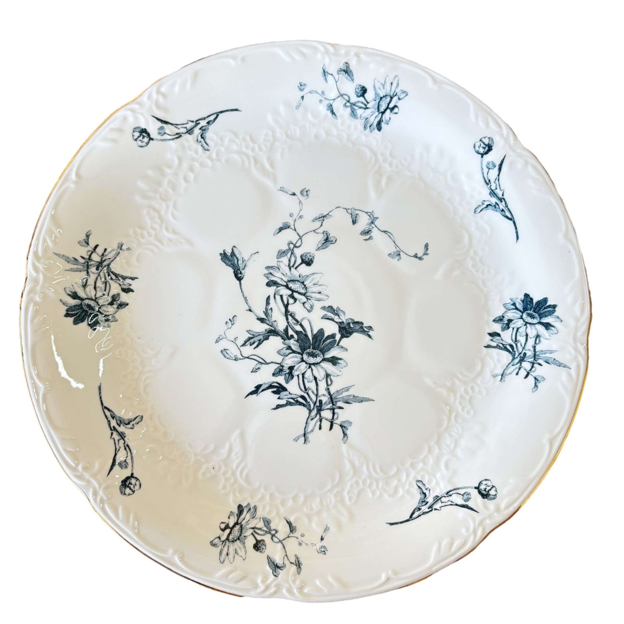 I-23-3 Set of 4pcs Blue Daisy Dinner Plate (26.5CM × 2cm)