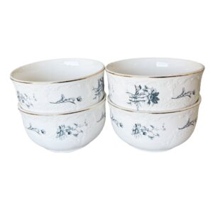 I-23-1 Set of 4pcs Blue Daisy Bowl (12.5CM × 7cm)