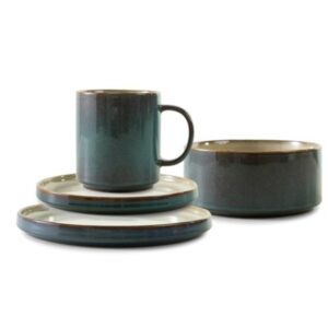 P25102B-BLUE Azure Glow 16PCS Stoneware Dinner Set