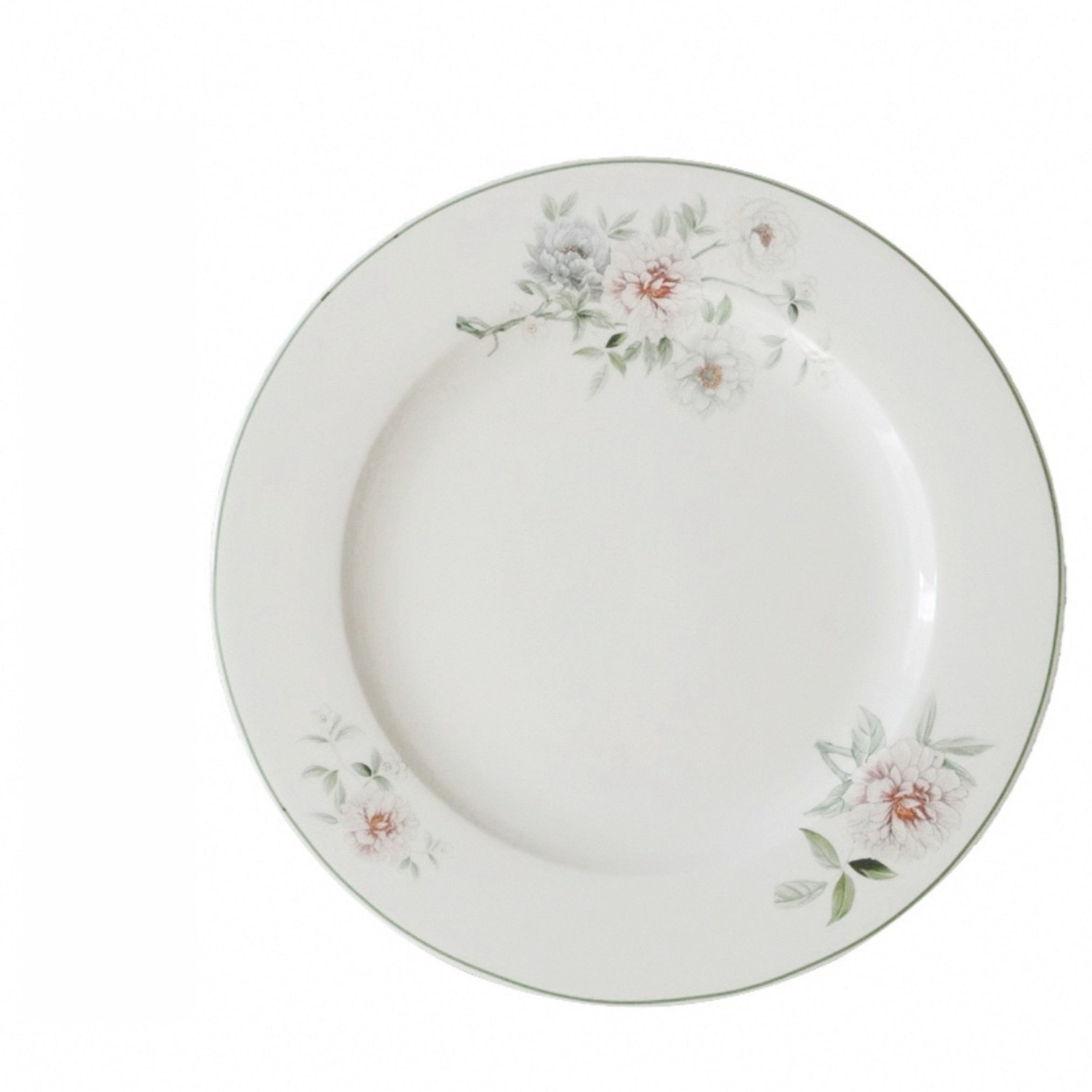 I-27 GREEN FLOWER DINNER PLATE (25cm × 2cm) 4PCS - Image 2