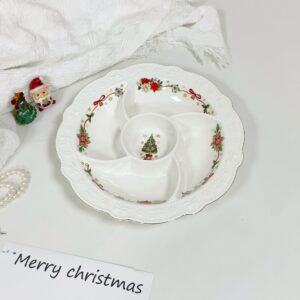 SDG-29 Festive Christmas Divided Snack Bowl (28CM × 4CM)