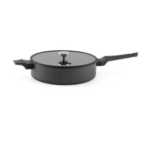 28CM Deep Nonstick Saute Pan with Glass Lid