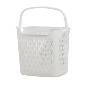 A40-977 Heavy-Duty Ventilated Laundry Basket with Carry Handle - White