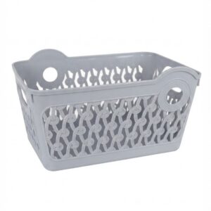 A40-047 Multi-Purpose Storage Basket with Open Handles - LIGHT GREY