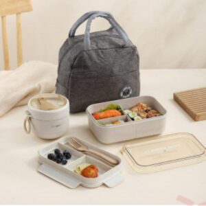 3276-T39 Lunch Box Set (Lunch Box & Food Bowl & Bag)