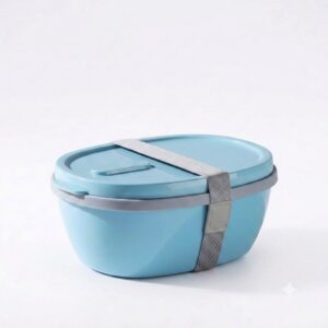3276-HT6333 Bento Lunch Box with Cutlery & Sauce Container 1300ml - LIGHT BLUE