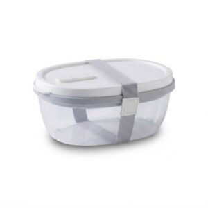 3276-TH6335 Lunch Box with Sauce Container & Cutlery Set - White