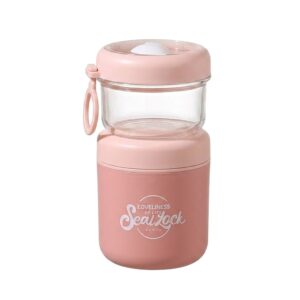 3276-HY6597B FreshStart Breakfast Jar with Dual Snack Container - Pink