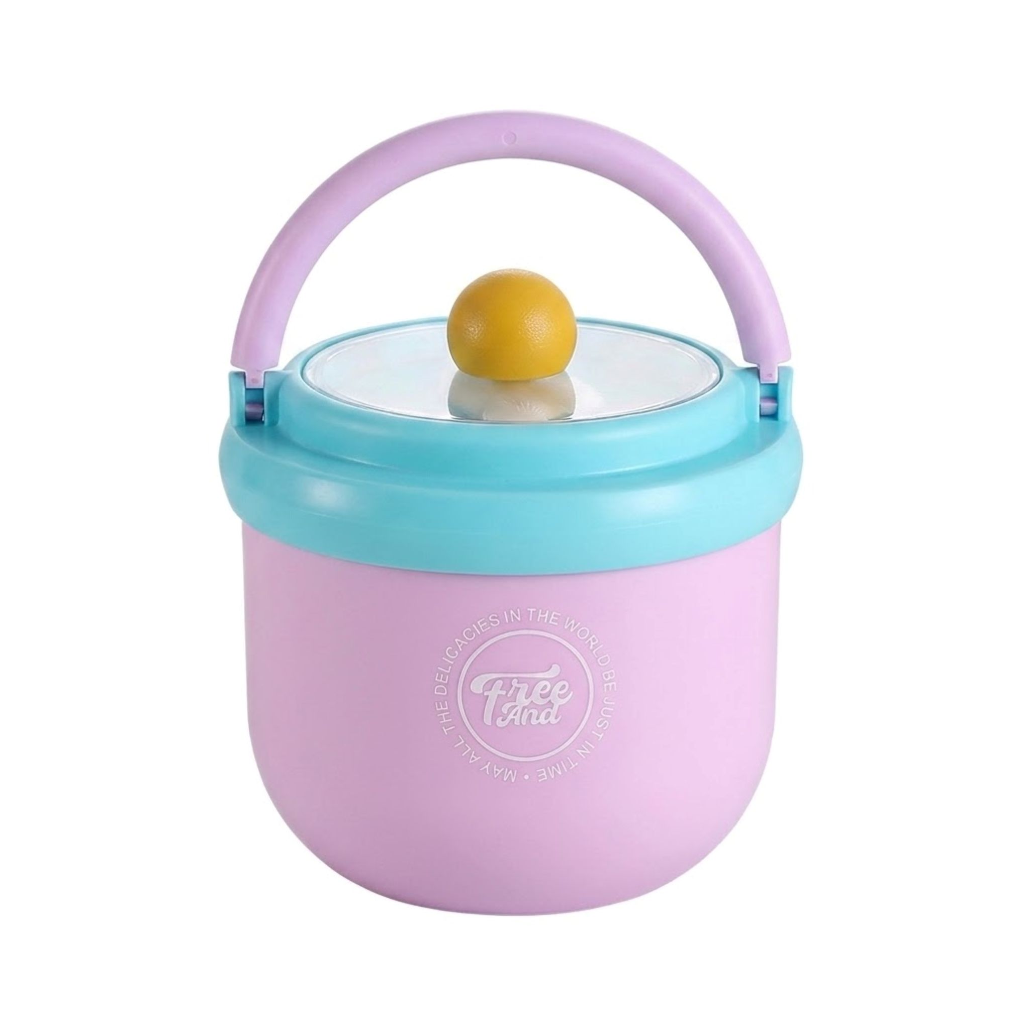 HY600B-2 ThermoFresh Double-Layer Breakfast Cup(500ml) - Purple, Blue - Image 3