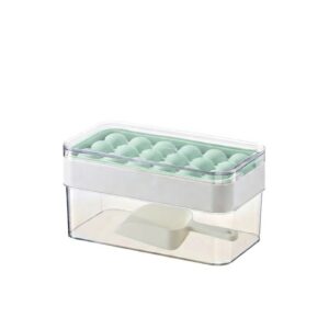 B118-5032 Ice Cube Tray with Storage Bin & Scoop - White / Green