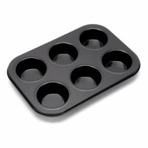 （50321-22）Non-Stick 6-Cup Muffin Pan – Carbon Steel Cupcake Tray