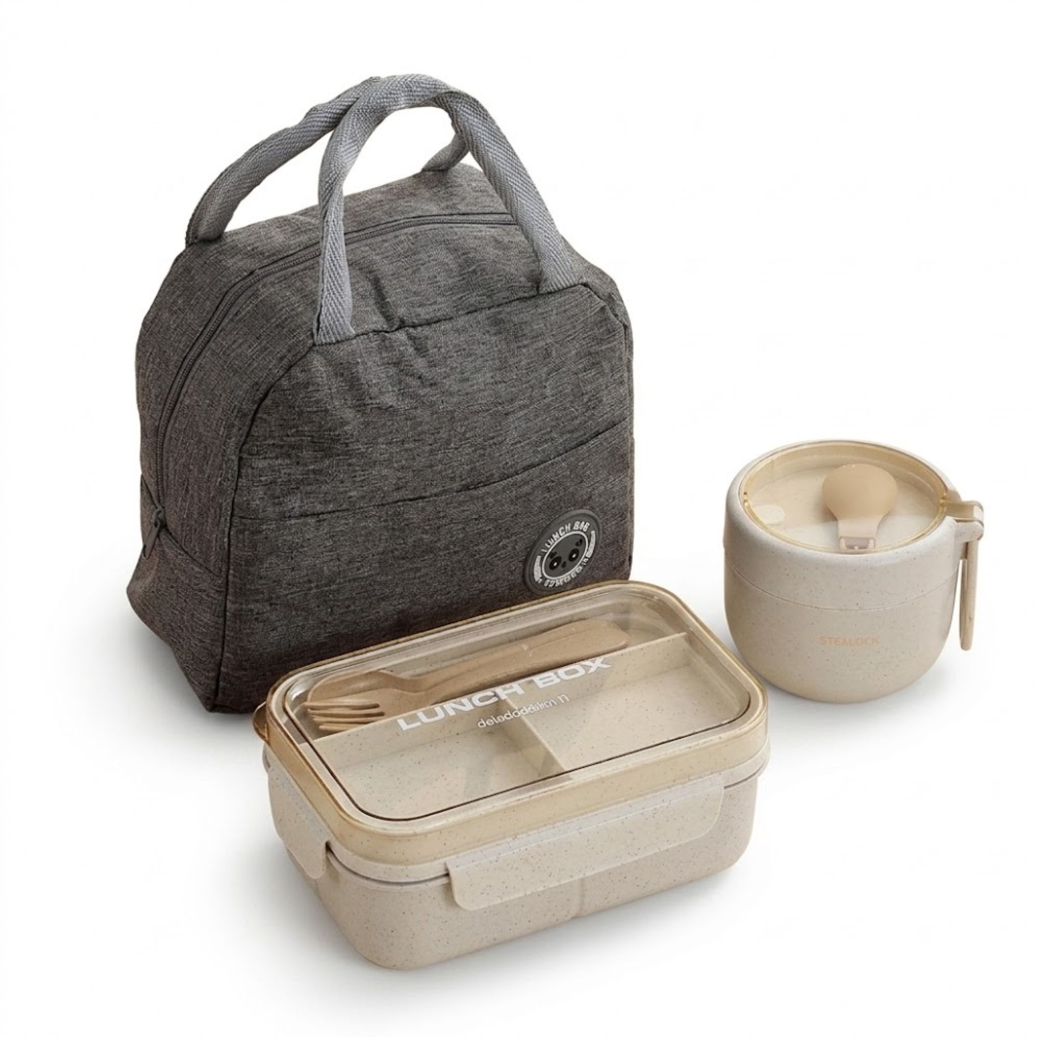 3276-T39 Lunch Box Set (Lunch Box & Food Bowl & Bag) - Image 4