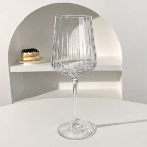 EO00109 4-Piece 560ml Ribbed Crystal Wine Glass Set