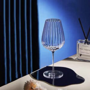 EO0099 4-Piece 575ml Ribbed Crystal Wine Glass Set