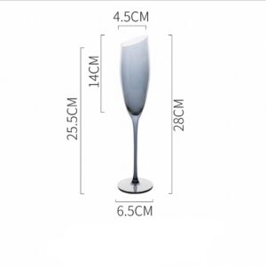 H018-YH  4-Piece 185ml Classic Champagne Flute Glass Set
