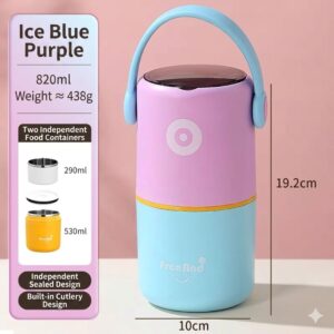 3276-HY6597D2 Minibento Double Layer - Purple, Blue
