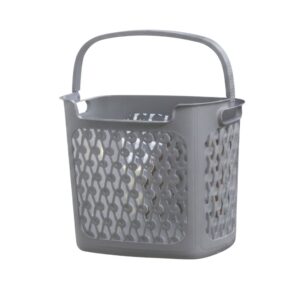 A40-977 Heavy-Duty Ventilated Laundry Basket with Carry Handle - Grey