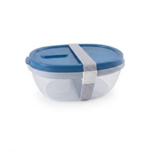 3276-TH6335 Lunch Box with Sauce Container & Cutlery Set - Blue