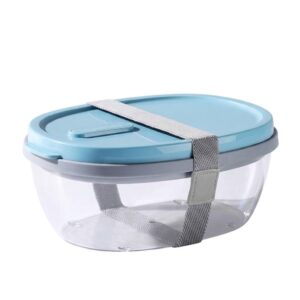 3276-TH6335 Lunch Box with Sauce Container & Cutlery Set - LIGHT BLUE