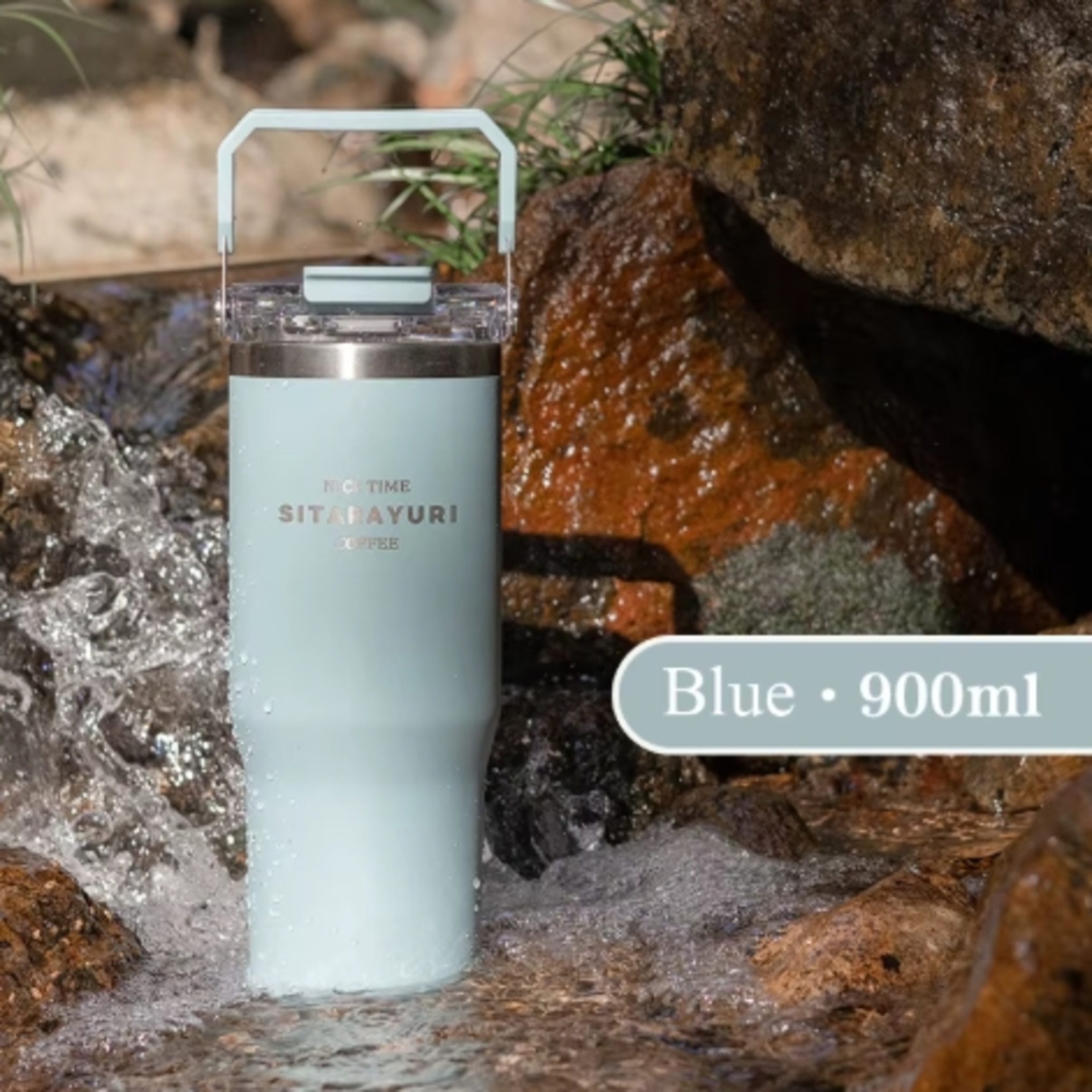 ZF-002 Vacuum insolated Flask 900ml (Blue) - Image 2