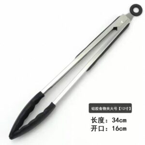 50321-2 12-Inch Stainless Steel Kitchen Tongs with Silicone Tips