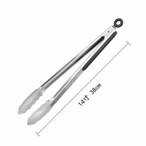 50321-3  14-Inch Stainless Steel Kitchen Tongs with Silicone Tips