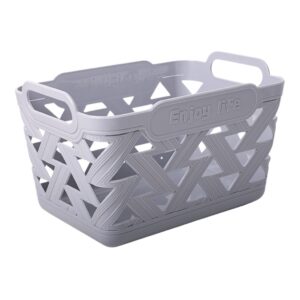 A40-043 Multi-Purpose Storage Basket with Open Handles - LIGHT GREY