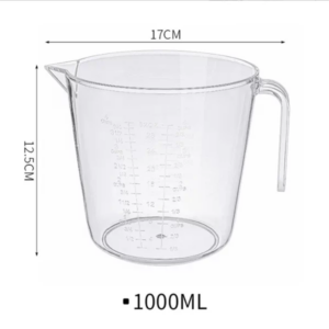 1000ml Clear Measuring Cup with Handle & Pouring Spout(NO.9554)