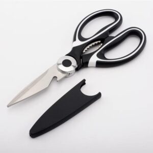 Multi-Function Stainless Steel Kitchen Scissors with Protective Blade Cover