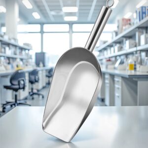 Stainless Steel Ice Scoop – Heavy Duty Food Scoop with Hanging Handle